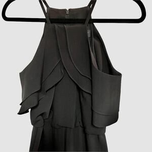 Laundry by Shelli Segal Ruffle Arm Jumpsuit in Black